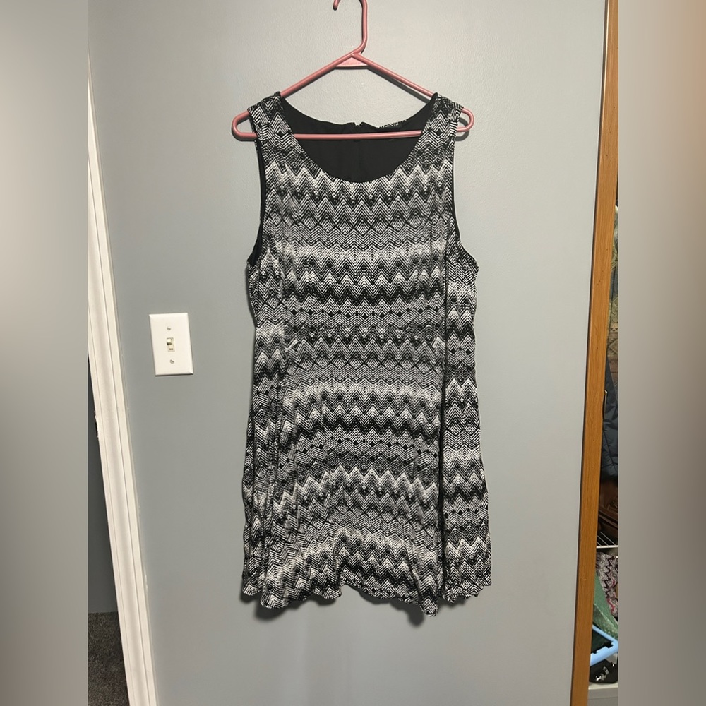 Torrid Black and White Aztec Mini Dress